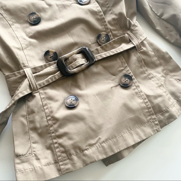 🌸H&M🌸 Women’s Belted Trench Jacket Size 8 Button - Picture 5 of 10